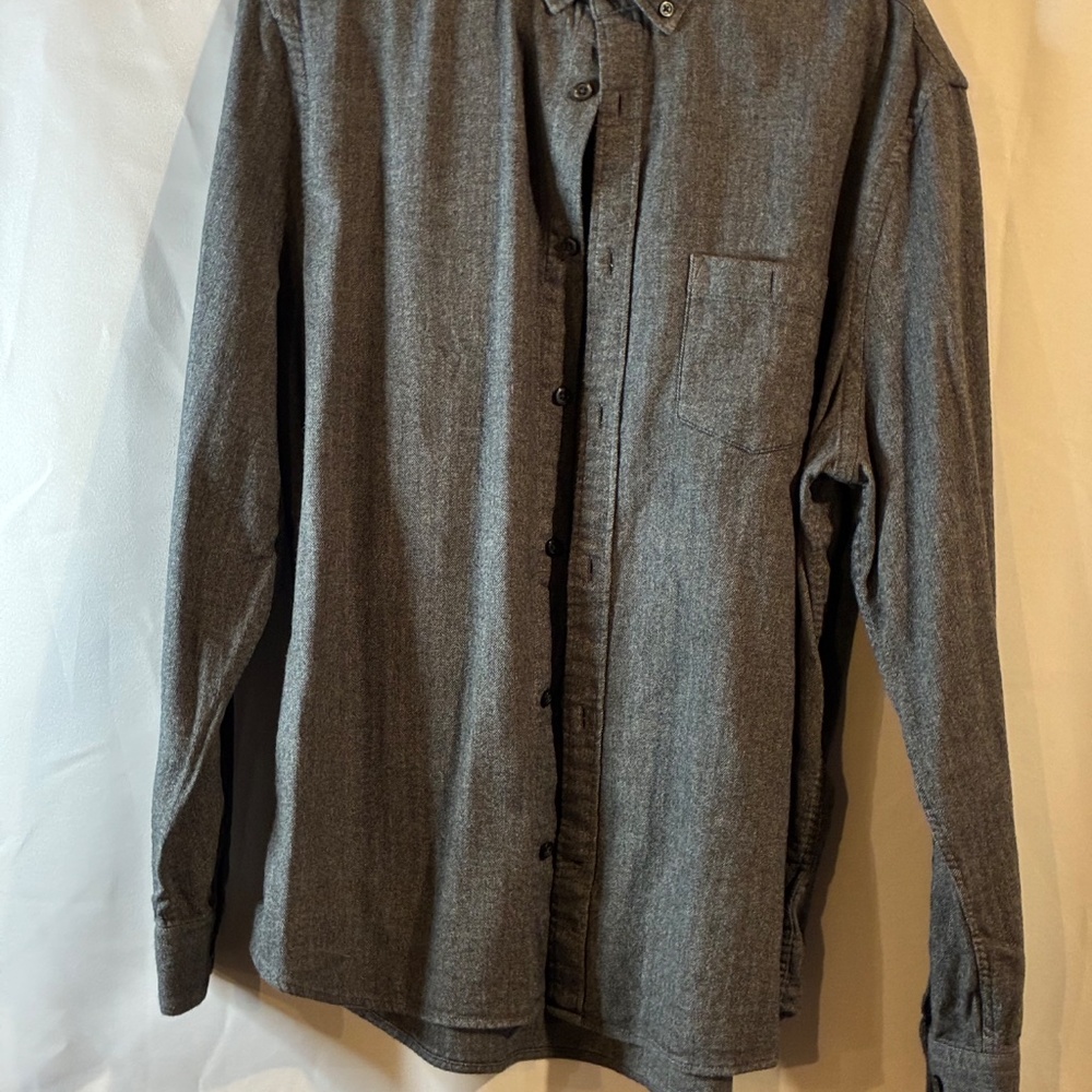 Men’s Express gray large long sleeve button up shirt - Picture 6 of 6
